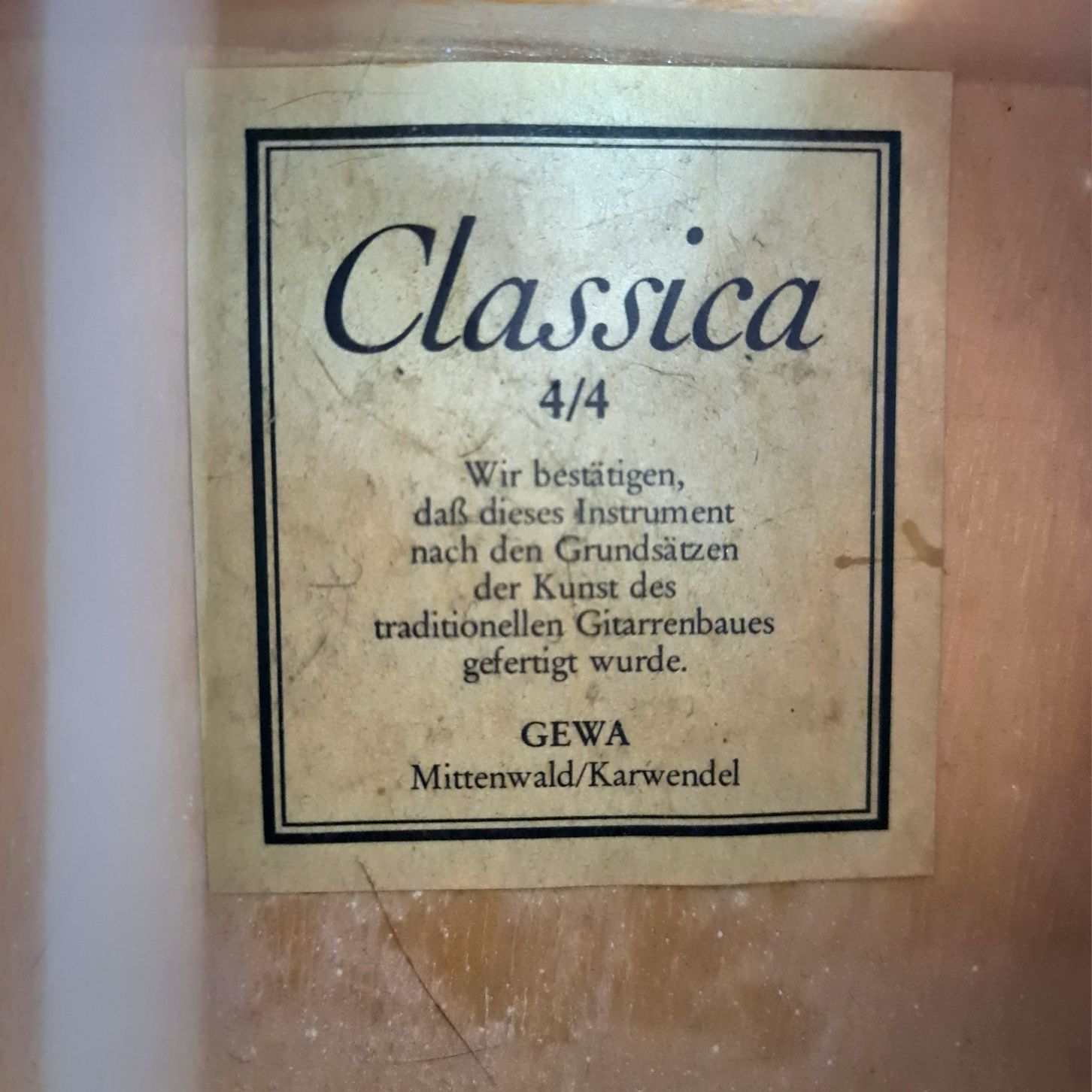 Gitara klasyczna Gewa 4/4