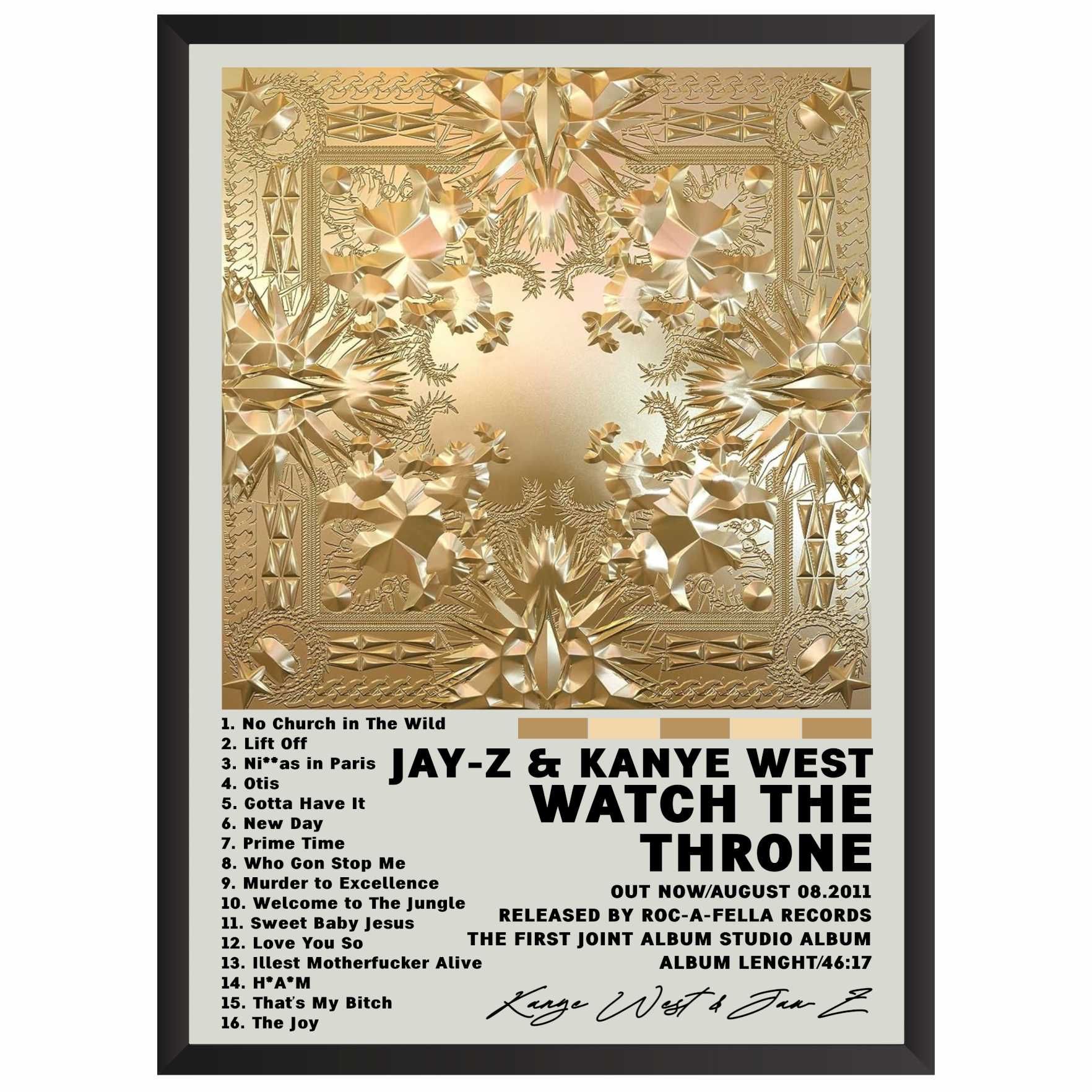 Kanye West & Jay-Z Watch The Throne Plakat Obraz z albumem prezent
