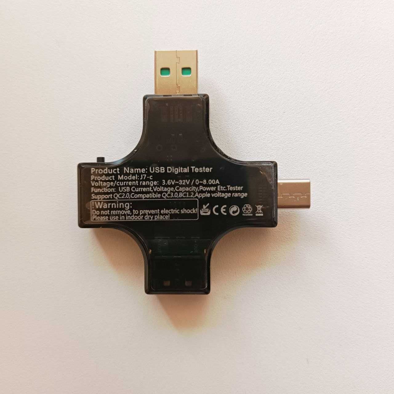 Універсальний багатофункціональний цифровий USB тестер вольтметр J7-C