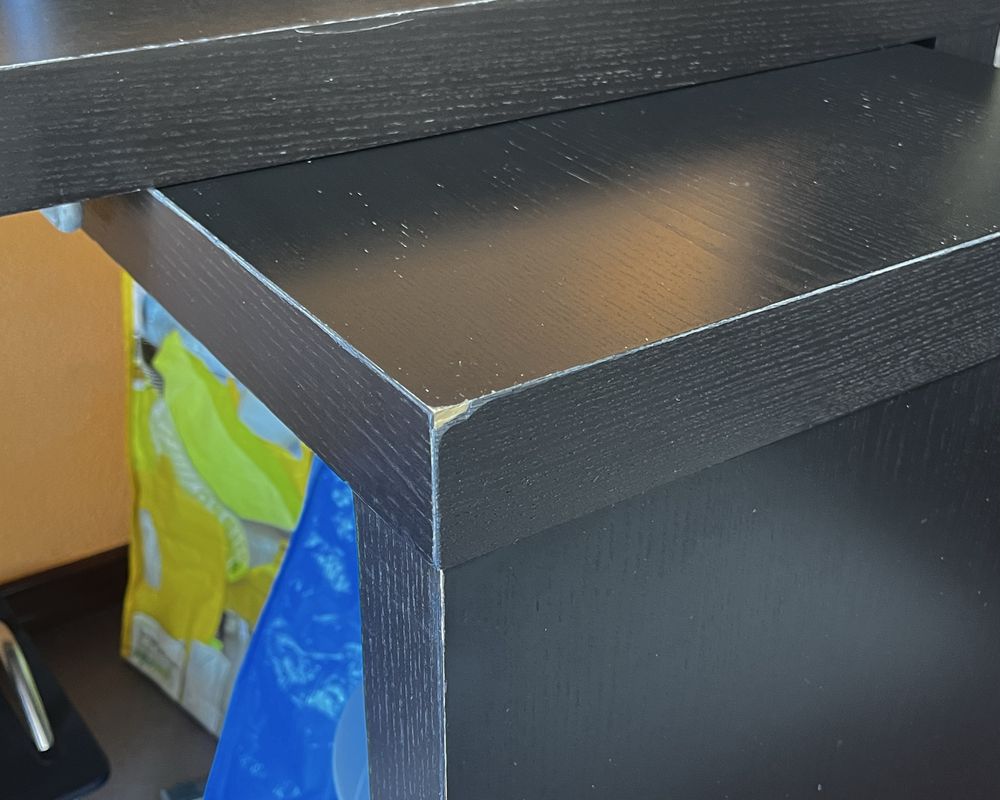 Secretária IKEA MALM grande, com mesa de apoio retrátil