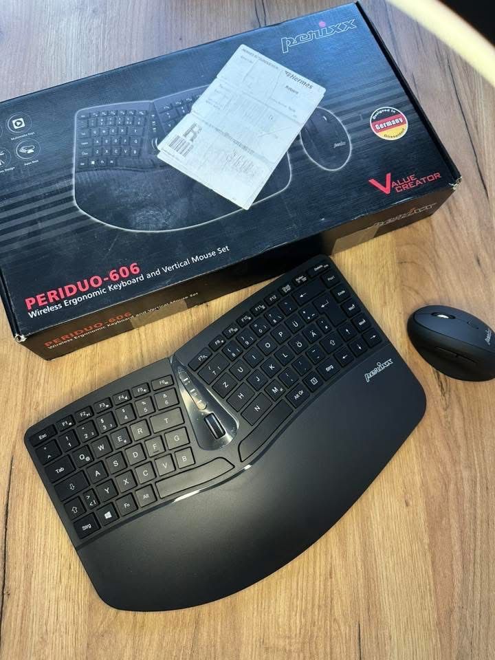 Bezprzewodowy, ergonomiczny zestaw KLAWIATURA + MYSZ
