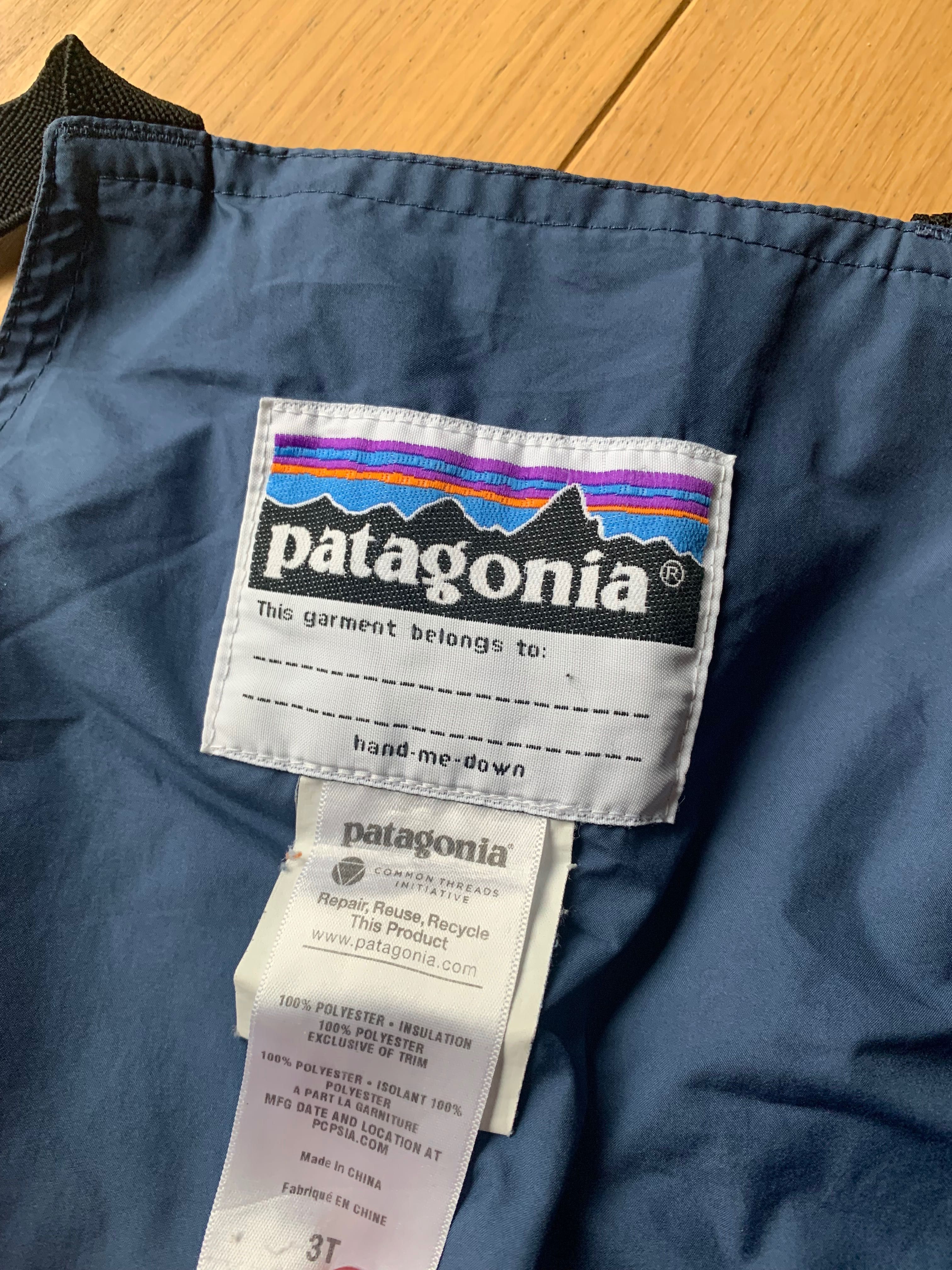 Patagonia r 3 lata 98 cm spodnie narciarskie grafitowe