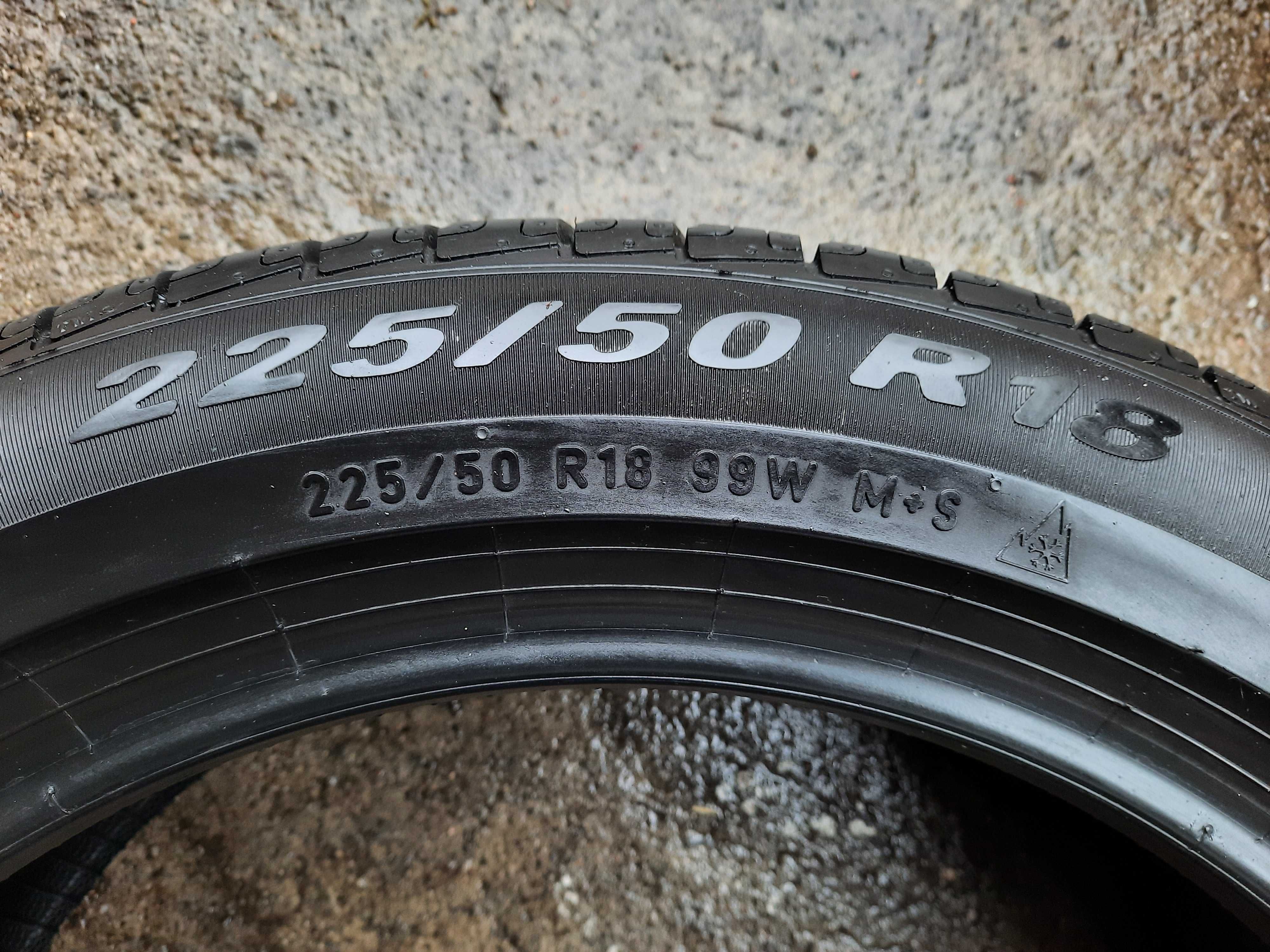 Opony wielosezonowe klasy premium PIRELLI 225/50/18 ok. 7 mm j. NOWE