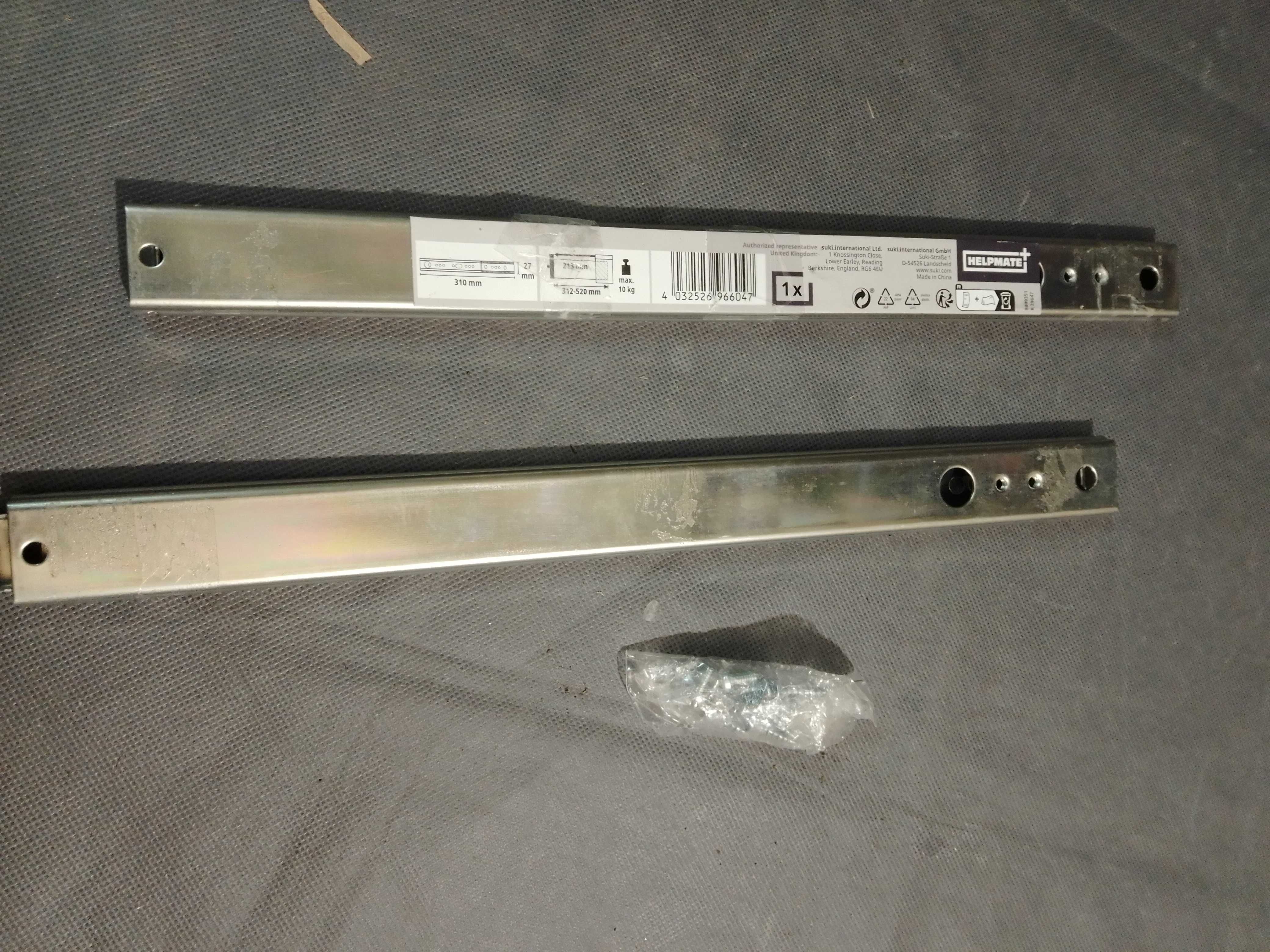 Szyny do szuflad z rowkiem Helpmate 310mm