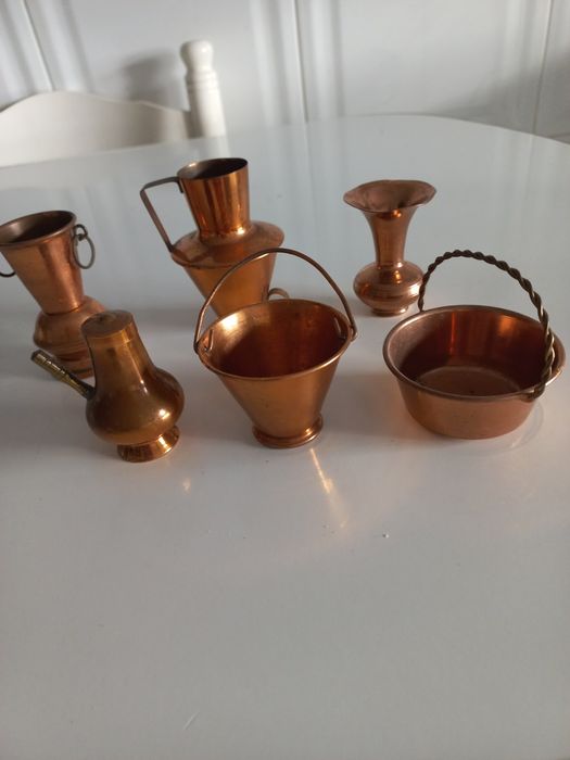 Conjunto de  miniaturas  em cobre..Mt bom estado