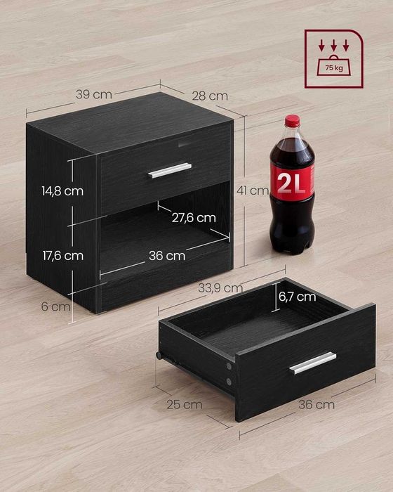 Nowy stolik nocny / 2szt / stoliczek / półka / szafeczka / 6835!