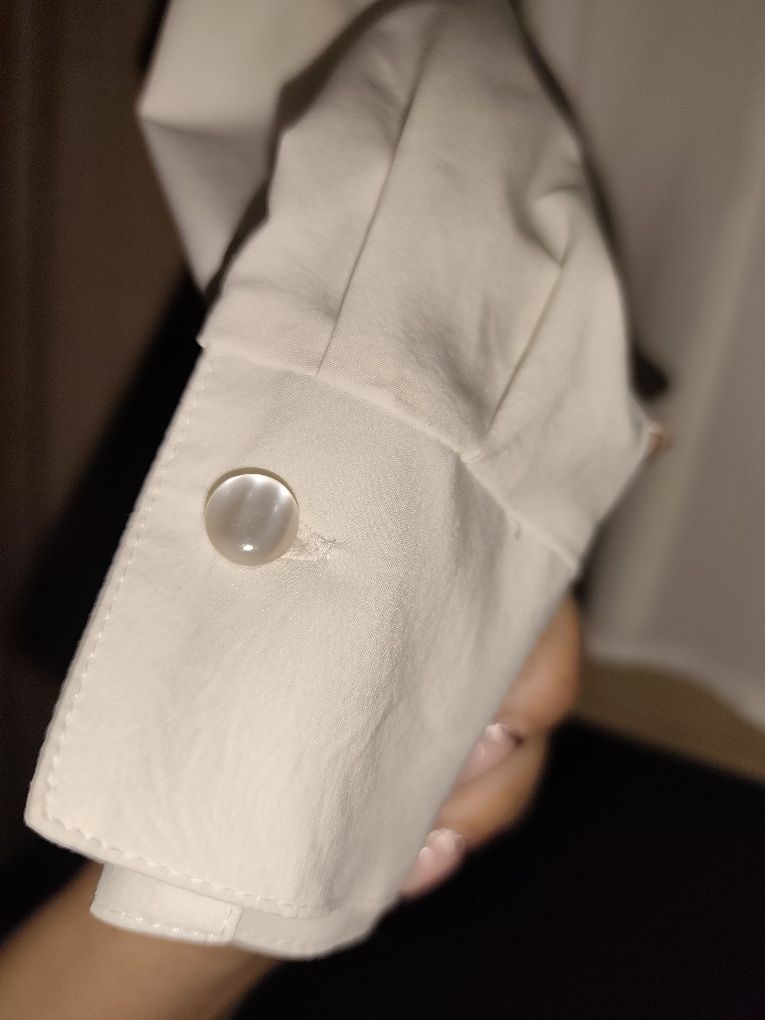 Bluzka damska biała koszulowa elegancka stójka 46/xxxl marka Strzelec
