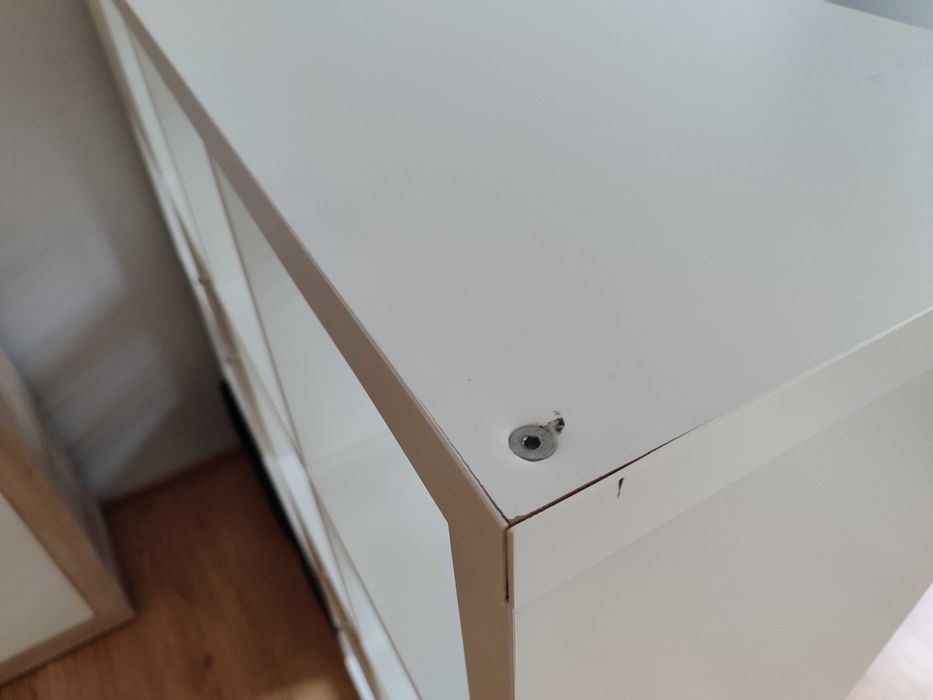 Regał Kallax 4x4 - biały - IKEA z szufladami i drzwiczkami