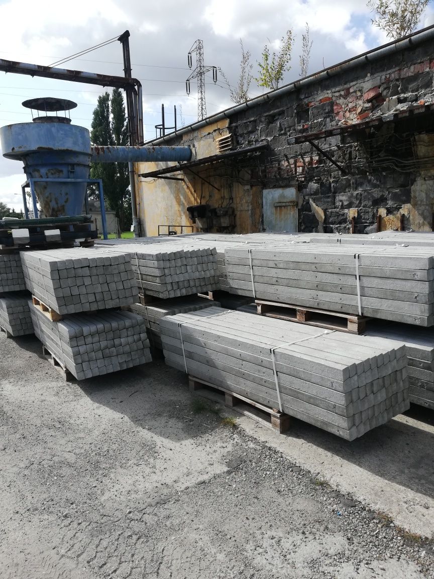 Słupki betonowe ogrodzeniowe 7x8x220