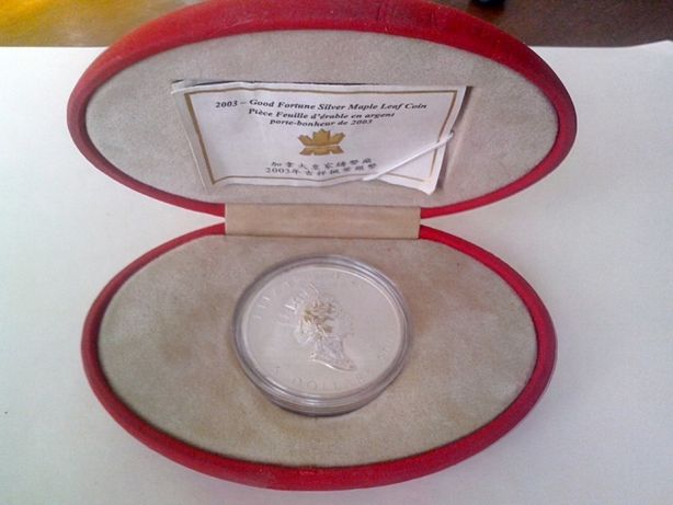 Продам 5 серебряных канадских долларов серии PROOF 2003 года.