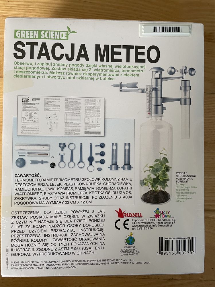 Stacja meteo 4M Green Science NOWA