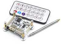 Odtwarzacz audio z kart microSD, Bluetooth z mikrofonem + pilot IR