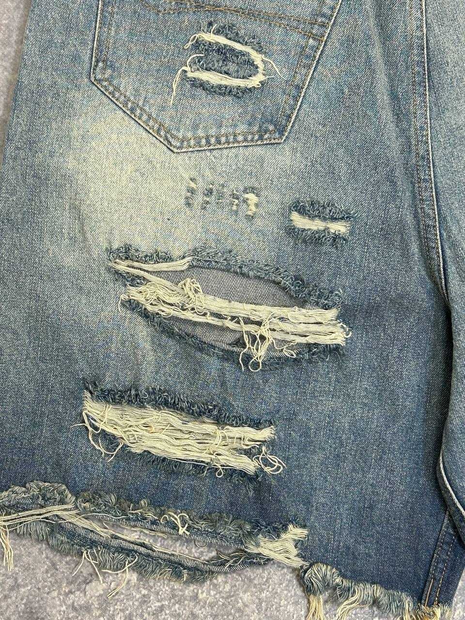 Шорти baggy сині шорты синие голубі distressed archive opium M