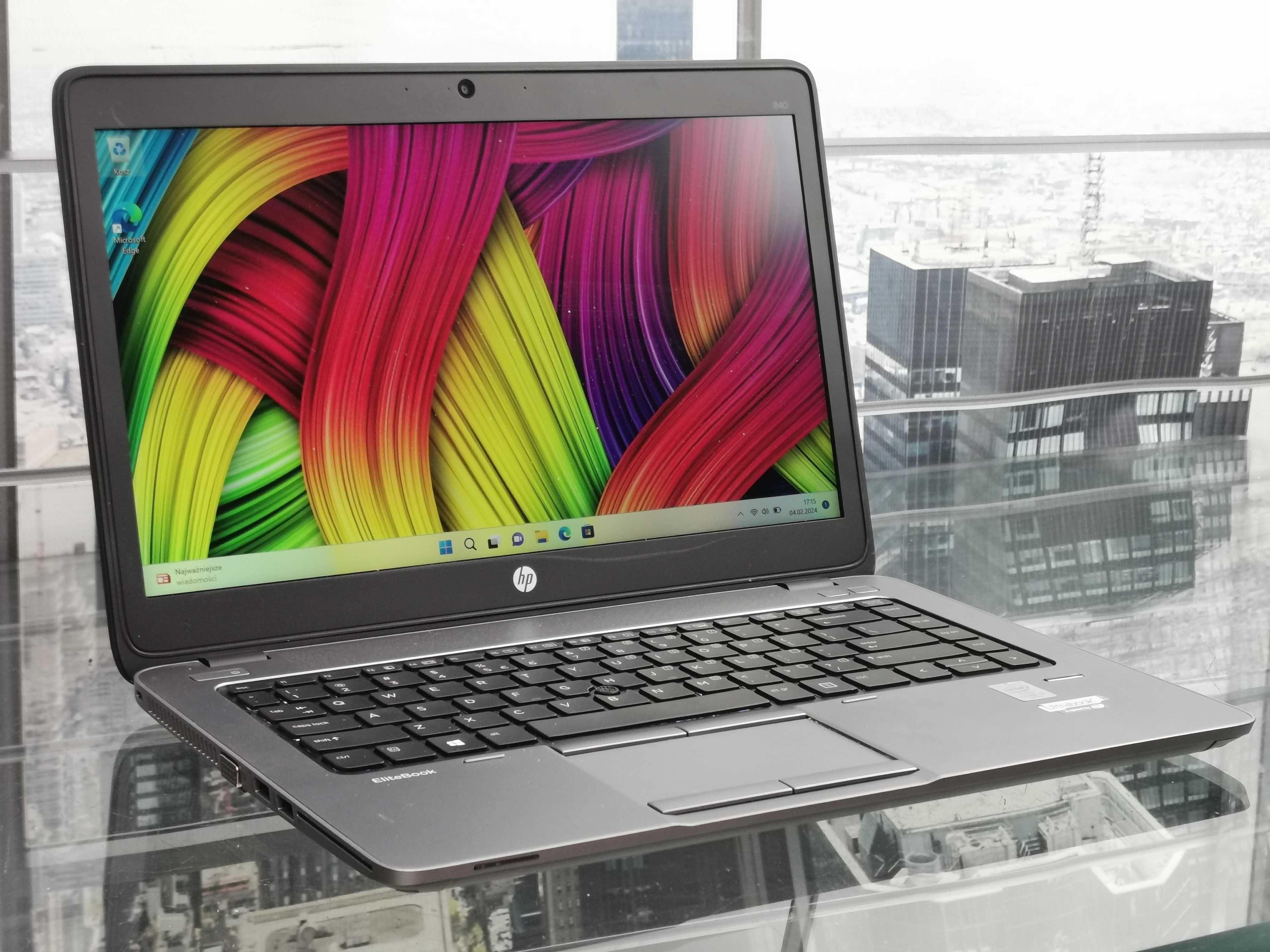 Laptop HP 840 G1 Full HD 14' i5 4310 SSD 256 16GBRAM Klaw LED PL WIN11