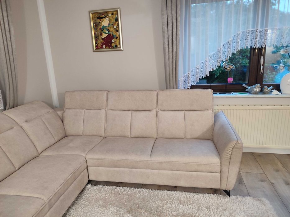 Narożnik rozkładany beżowy