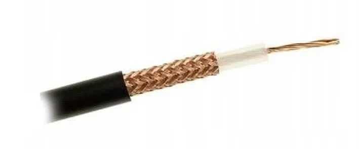 Kabel RG-58 z wtykami UC-1 do anten CB  3,6m + łącznik na 2 gniazda