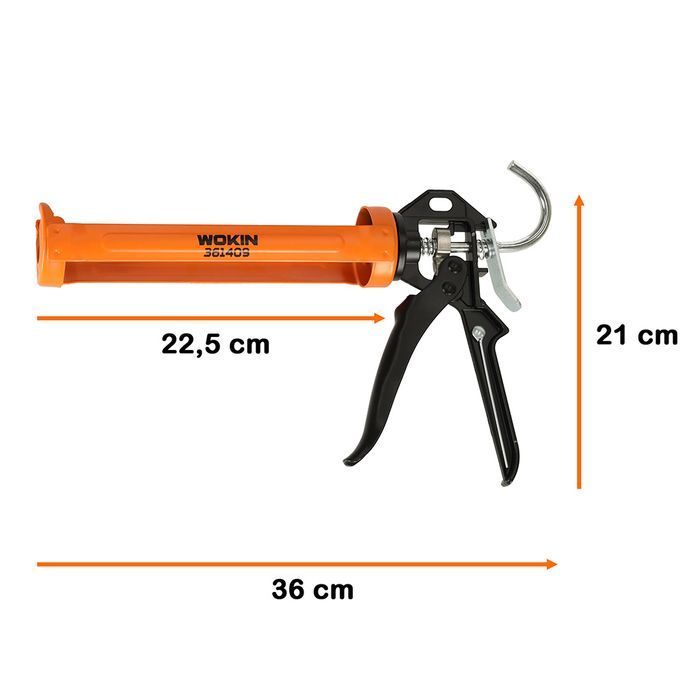 Pistolet Wyciskacz Do Silikonu Akrylu Kleju Kartuszy Mas Obrotowy 360