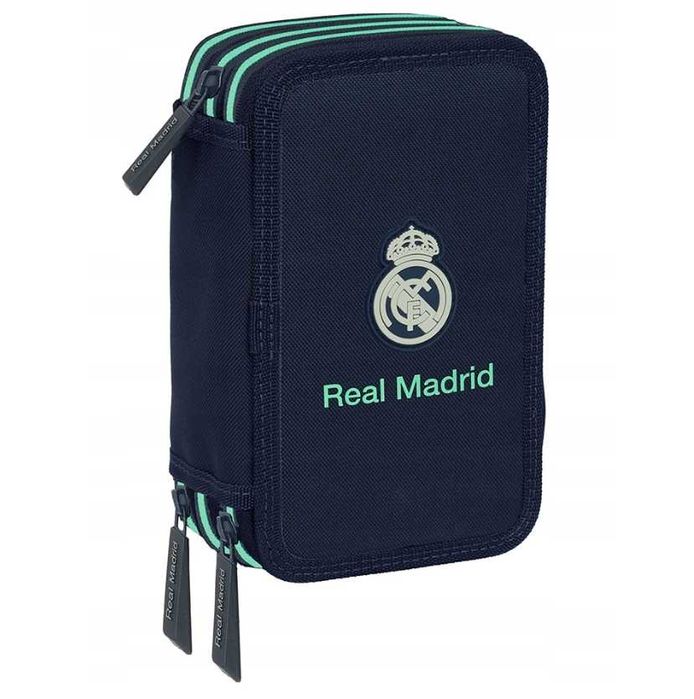 Piórnik 3-rzędowy Real Madryt z Wyposażeniem 37 Elementów Granat