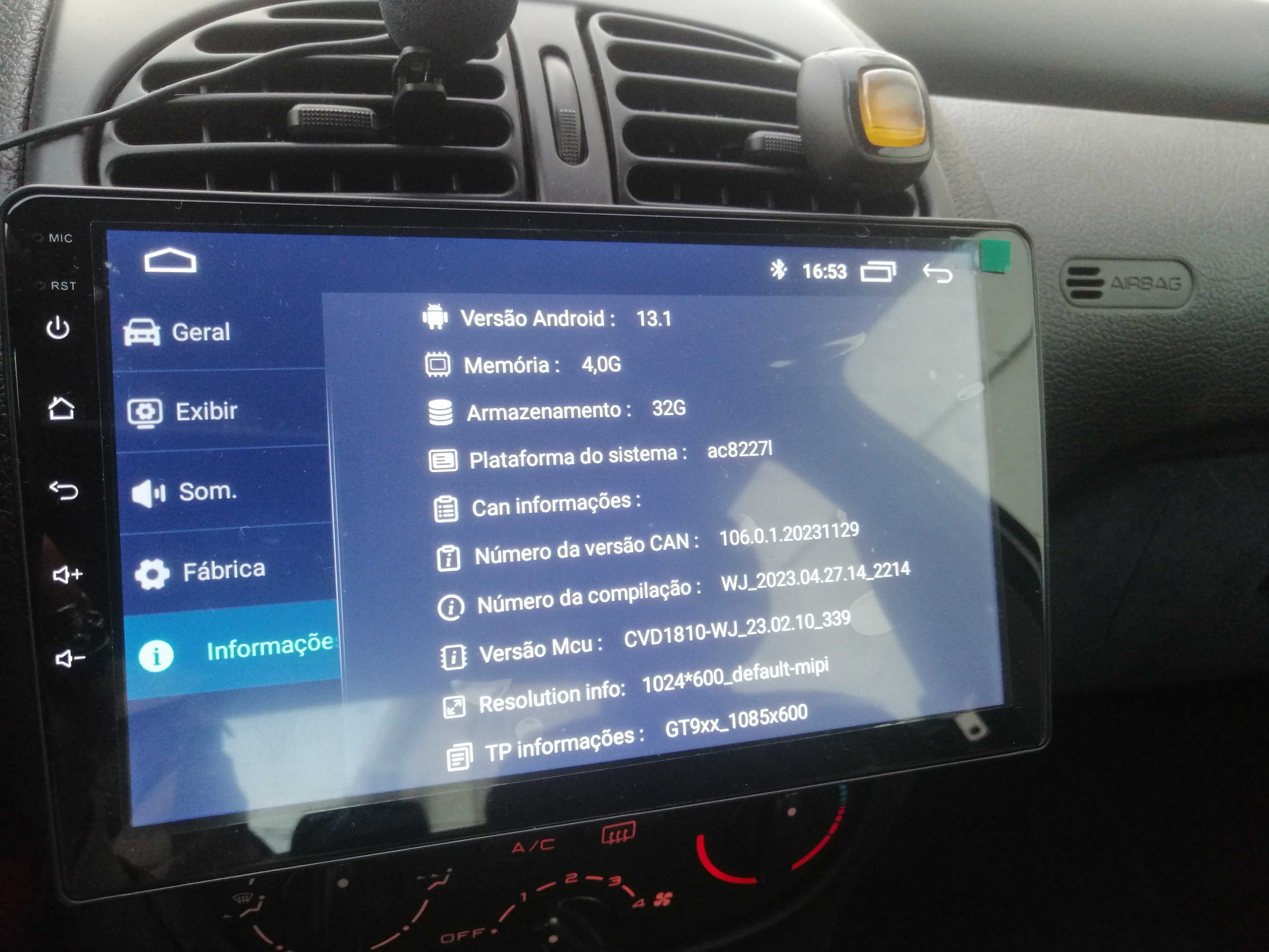 Radio Android 4GB RAM com moldura para Peugeot 206