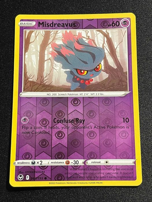 Carta Pokémon Misdreavus 63/195 Silver Tempest