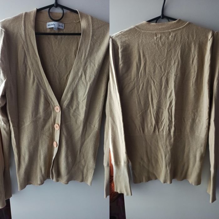 Sweter na guziki damski.