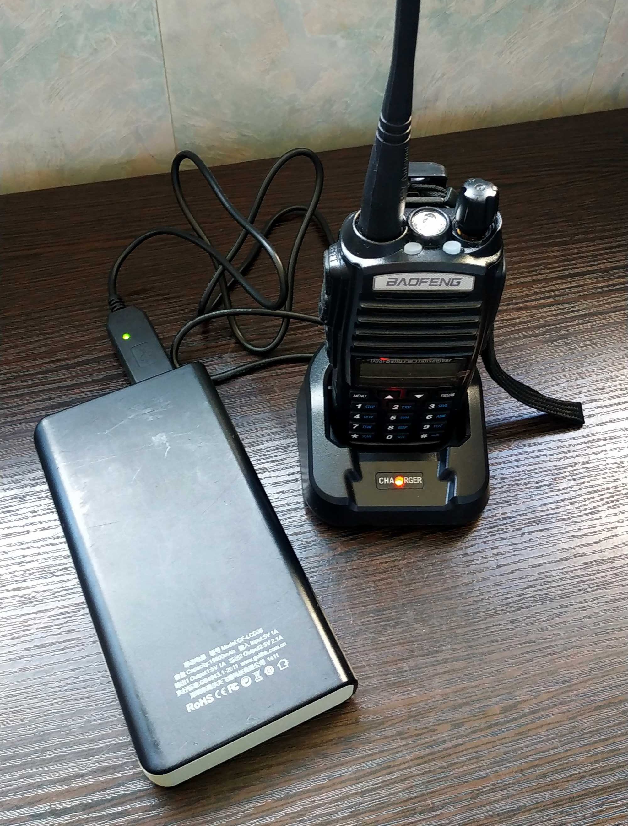 USB адаптер для рації Baofeng UV-82, UV-5R, UV-9R, 5v-9v. Є наявність.