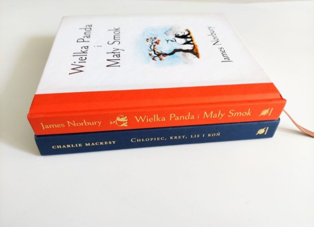 Zestaw 2 książek Wielka Panda i Mały Smok oraz Chłopiec kret lis i koń