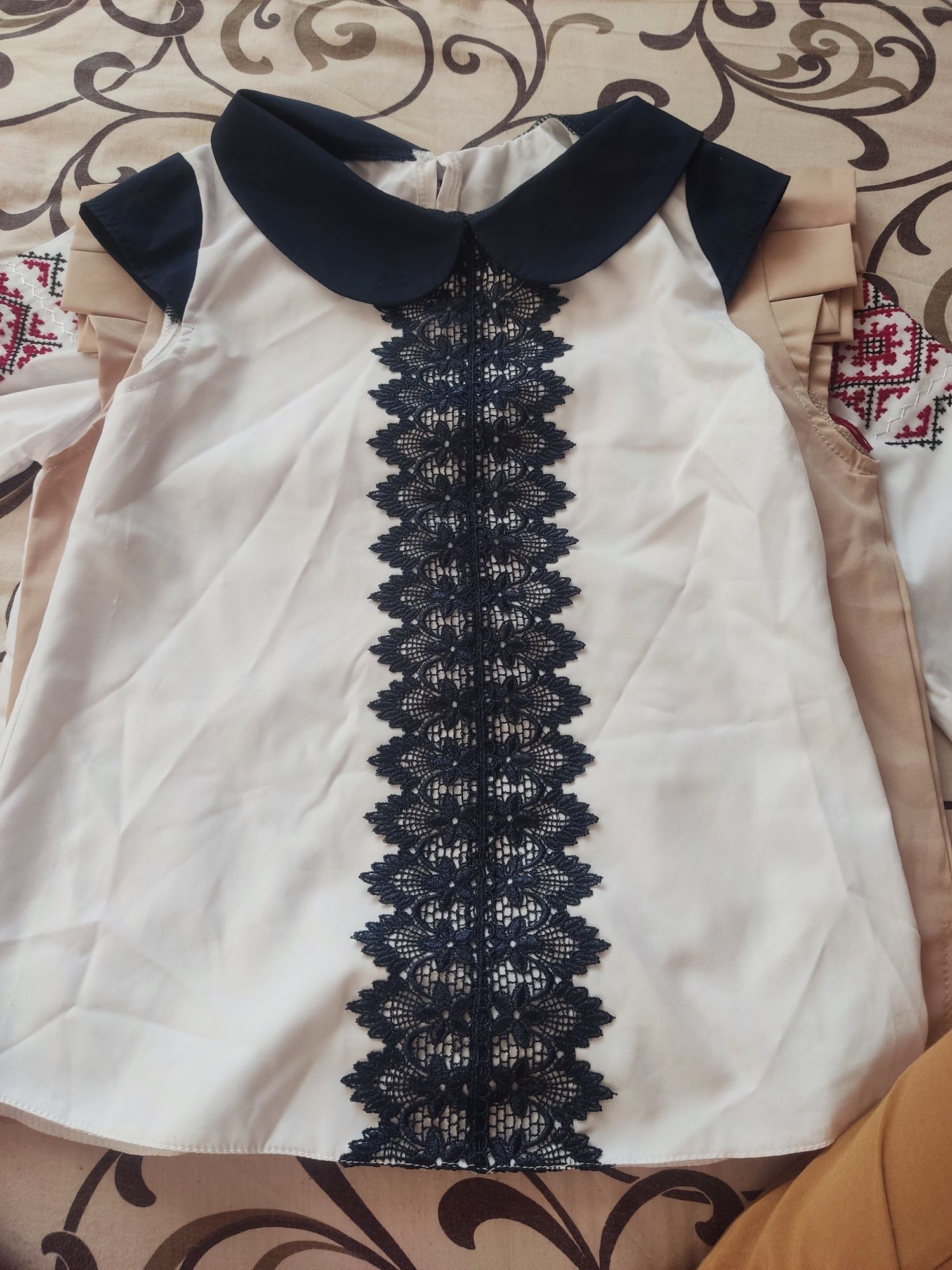 128 см 6-8 лет школьная форма блузка кофта майка вышиванка