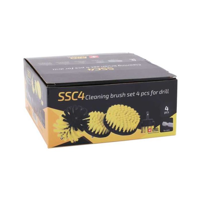 Szczotki czyszczące na wiertarkę 4szt trzpień 1/4