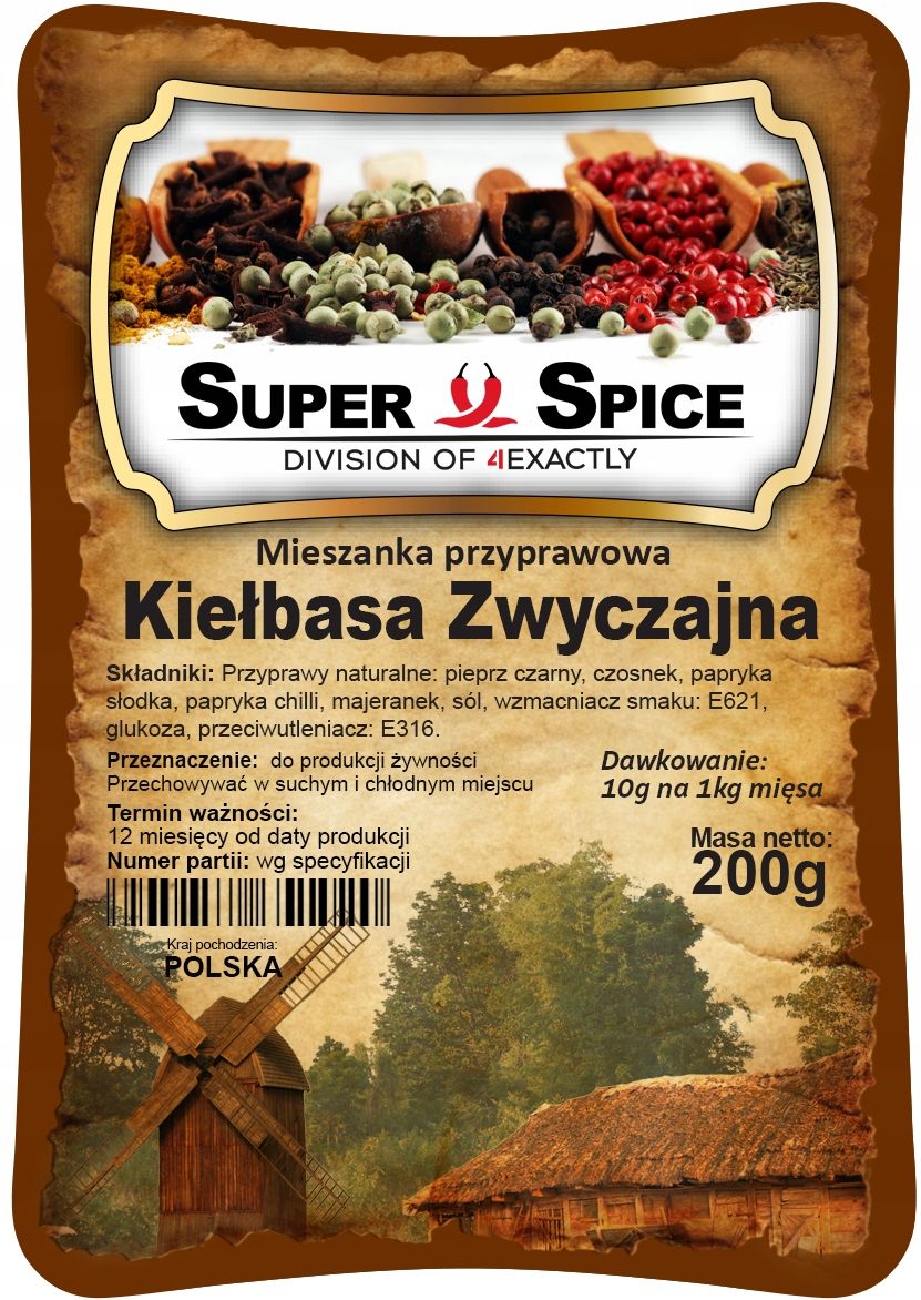 Mieszanka Przyprawowa SuperSpice - Kiełbasa Zwyczajna - 200g