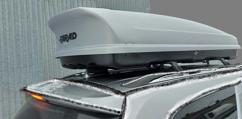 Ogromny box dachowy bagażnik FARAD Koral 630 ABS 90kg 210x90x42 dual