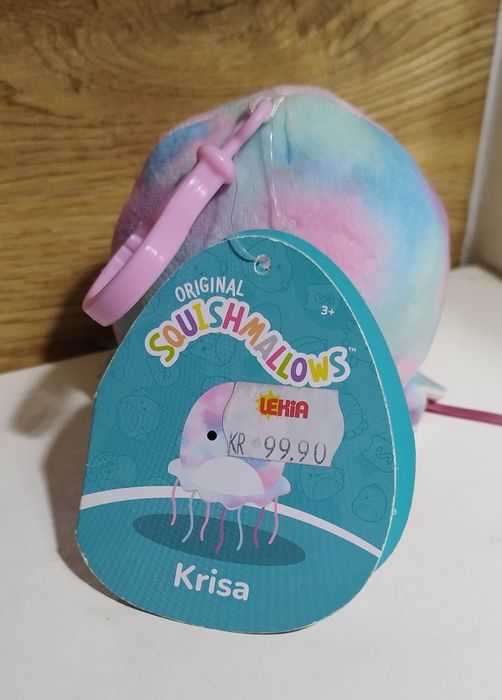 SQUISHMALLOWS Brelok Maskotka ośmiornica Krisa Clip On Pluszak 9cm