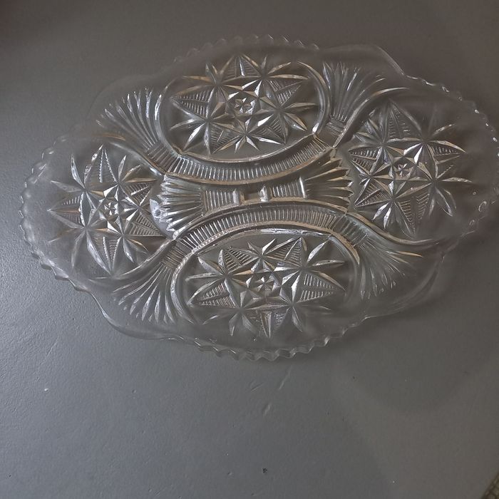 Huta Horstencks owalna para szkło ametystwe