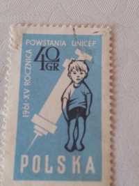 1961 znaczek 15 rocznica powstania UNICEF -chłopiec i strzykawka
Zapra