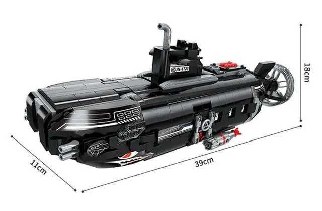 Конструктор Qman 1730  Подводная лодка  390 мм - 1196 деталей lego