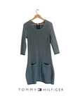 Szara bawełniana sukienka Tommy Hilfiger