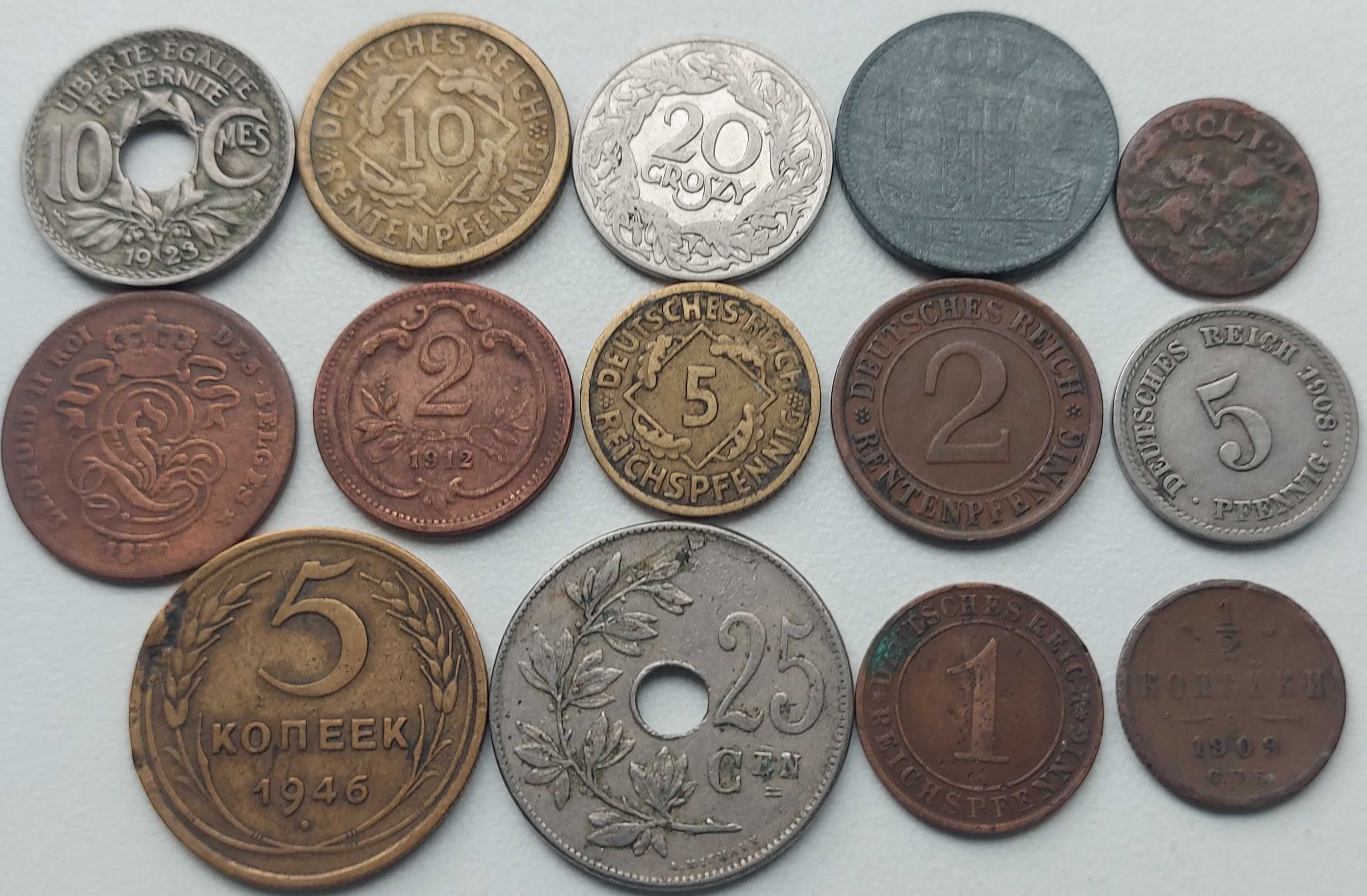 Набір старовинних монет 1700 - 1946 рр. 14 шт.