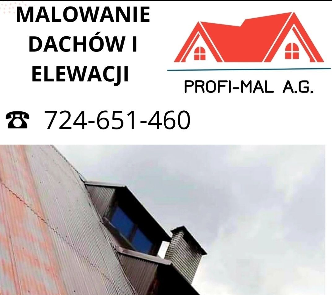 Malowanie dachów i elewacji