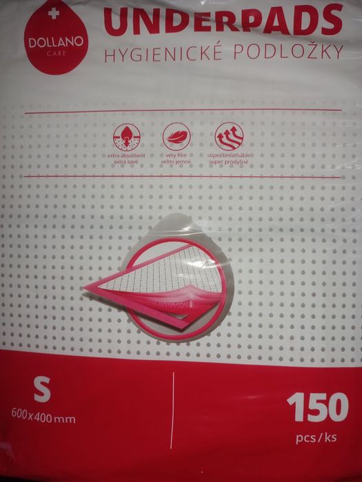 Пеленки одноразовые гигиенические 60 на 40 dollano care S
