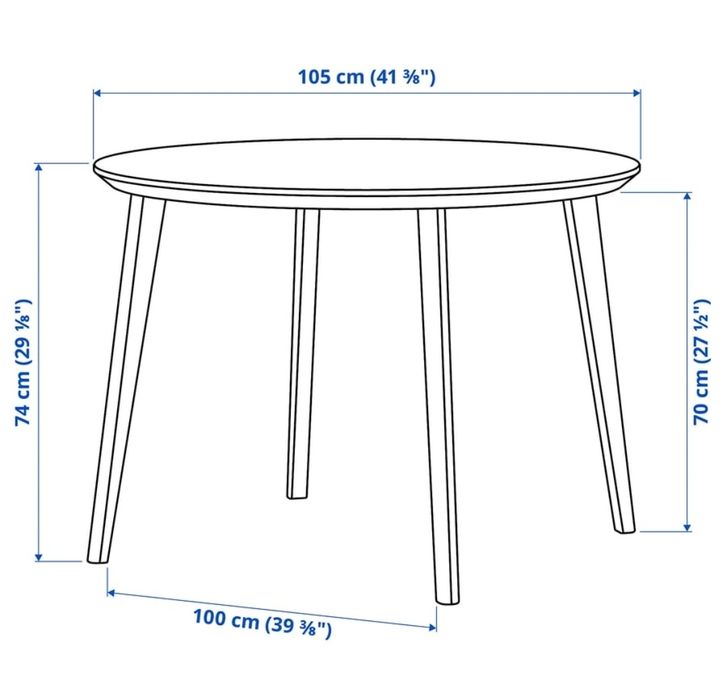 Mesa + 4 cadeiras Ikea Lisabo