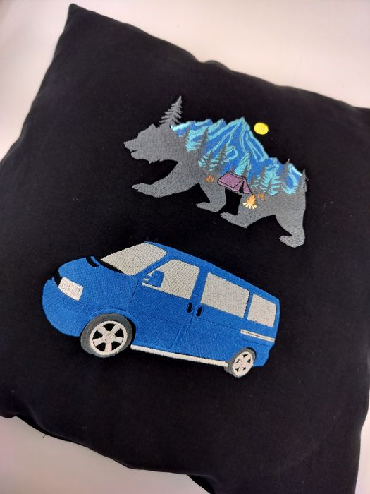 Poduszka bawełna haft 46x46