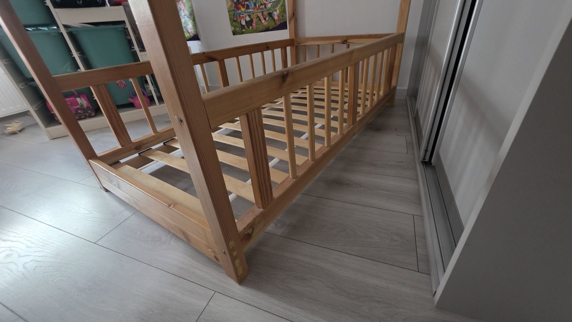 Łóżeczko dziecięce domek 140x70 z materacem