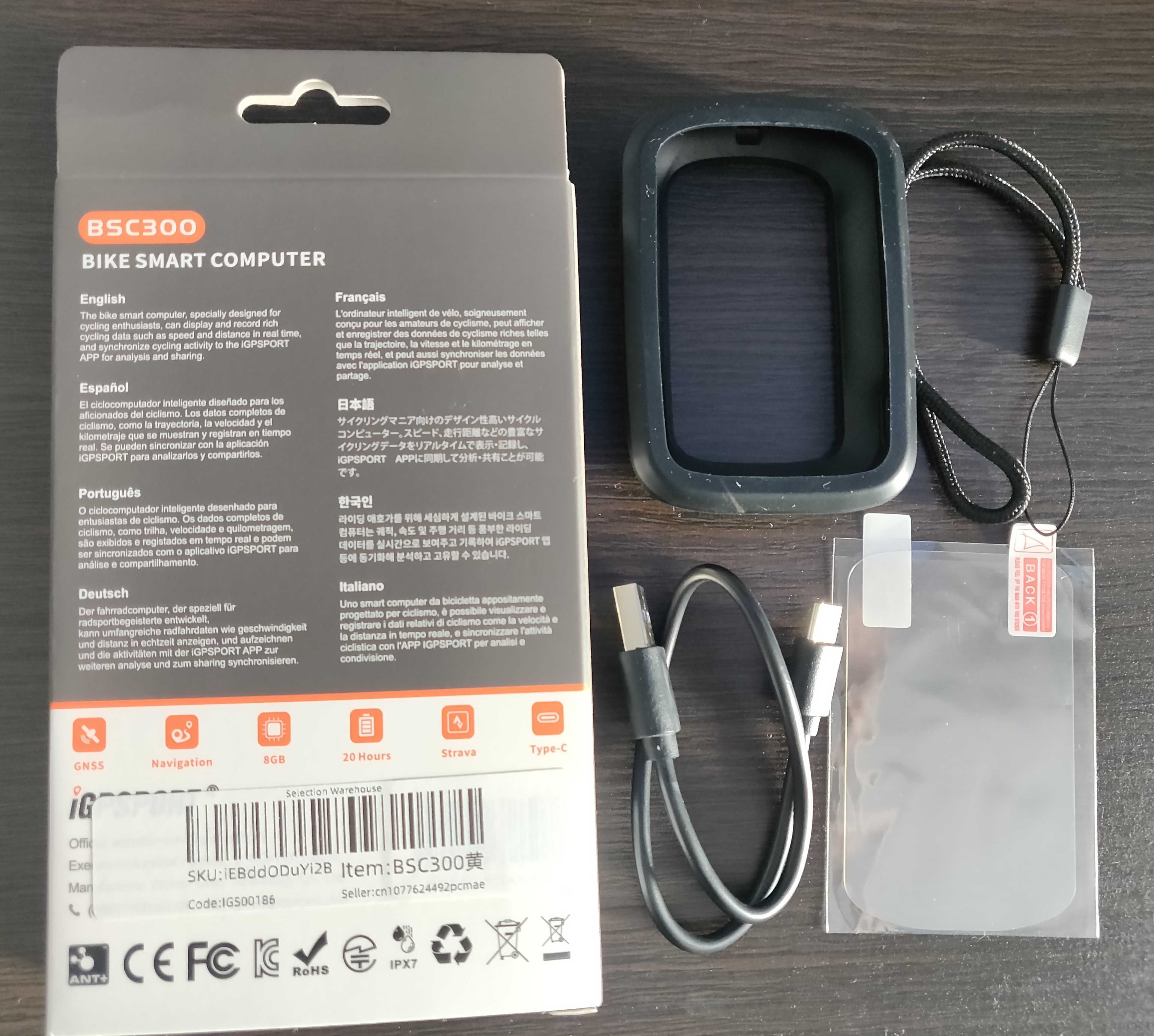 Licznik komputer rowerowy IGPSPORT BSC300 + akcesoria - Nowy