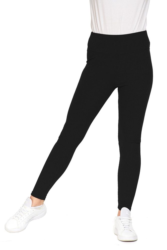 Moraj legginsy damskie czarne wysoki stan prążek r.L/XL, 2XL/3XL