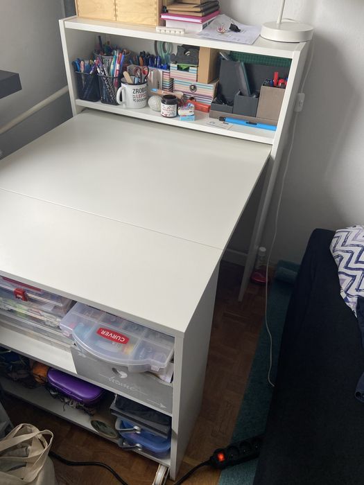 Ikea Billy/Regał z rozkładanym stołem/biały/nowy