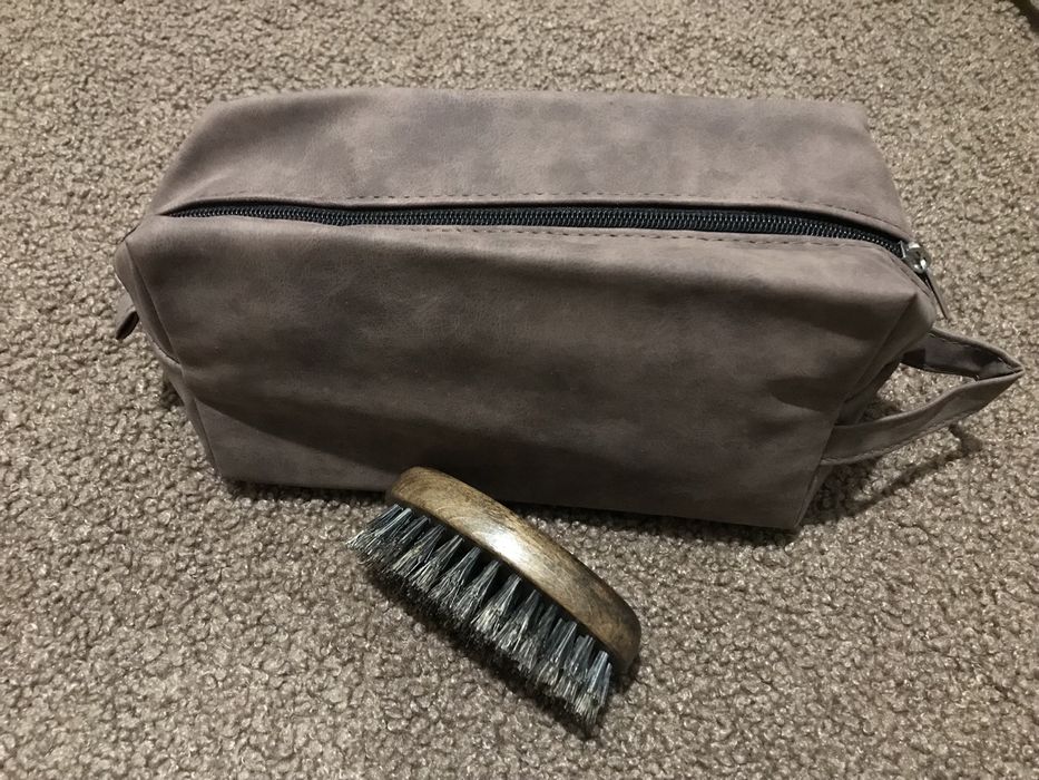 Чоловіча косметичка, органайзер екошкіра преміум + У ПОДАРУНОК ЩІТКА