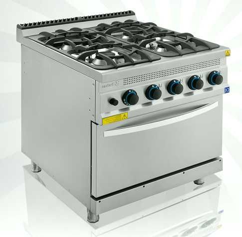 Fogão Industrial com 4 Queimadores + Forno a Gás - Linha 700 -  NOVO