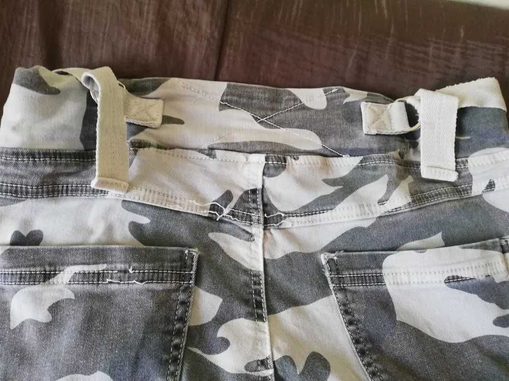 Spodnie jeans, dresy bawełna, moro, rozm M, bojówki