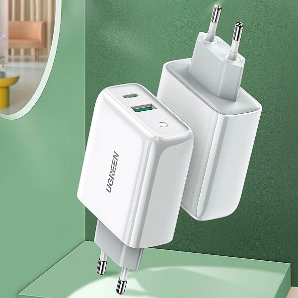 Ugreen szybka ładowarka sieciowa USB Typ C / USB 36 W Quick Charge 4.0