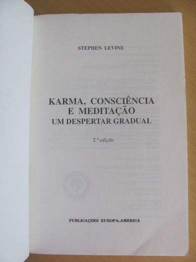Karma, Consciência e Meditação de Stephen Levine